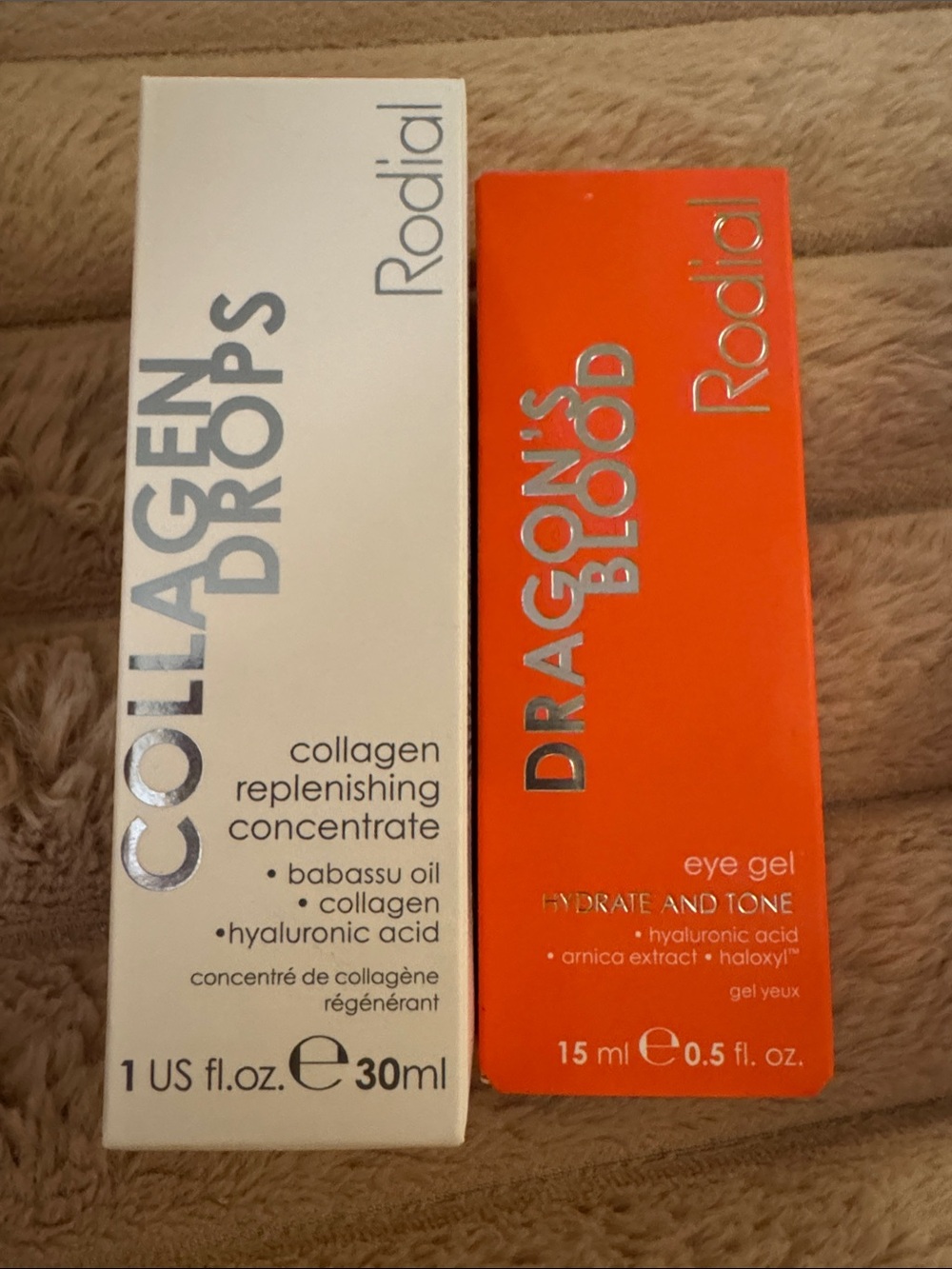 Rodial Collagen Drops & Dragon's Blood Eye Gel Duo - White & Bright Orange